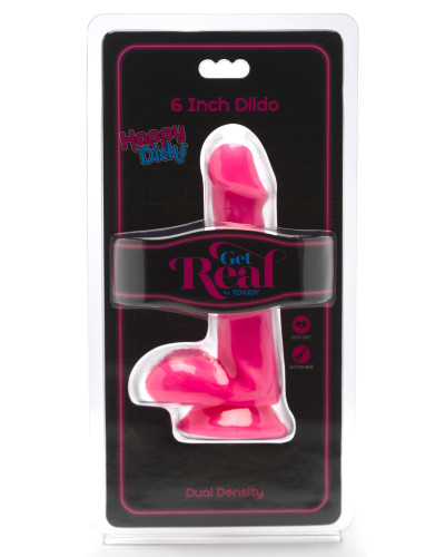 Gode Happy Dick 12 x 3.3 cm Rose 