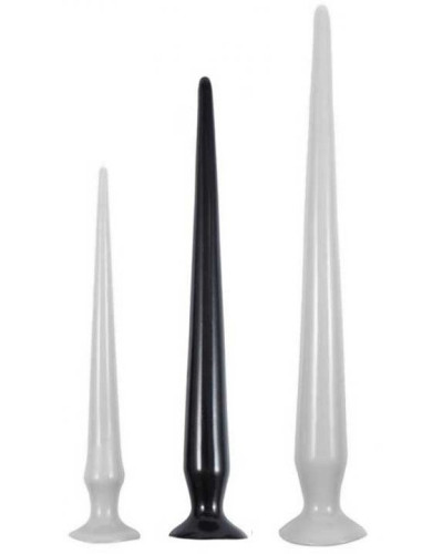 Gode long TAIL FLEX M 40 x 4.5 cm Noir 