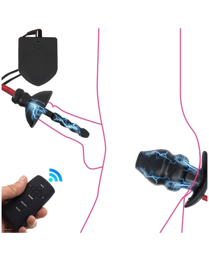 Kit Plugs Anus + Penis Electro 