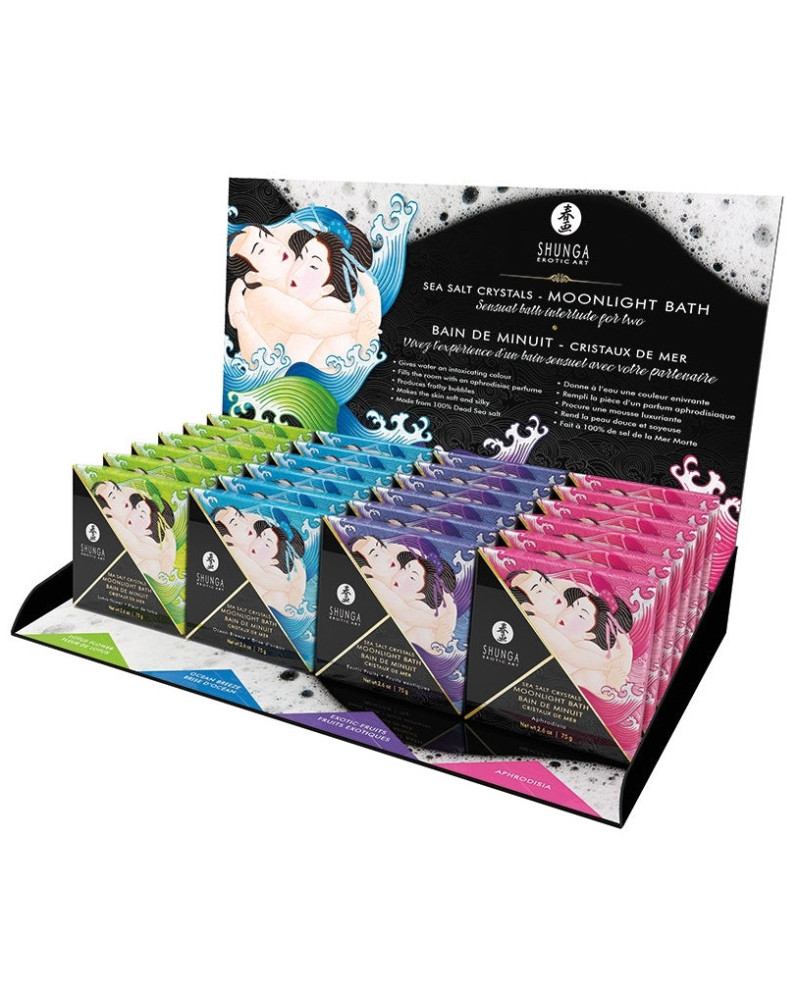 Présentoir avec Sels de Bain Shunga 24 pièces 