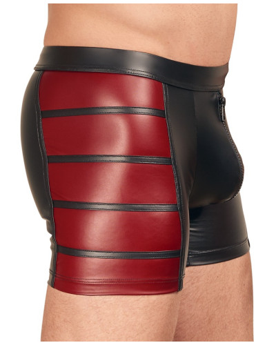 Boxer long VEGA Noir-Rouge  Couleur principale:Noir Couleur secondaire:Rouge