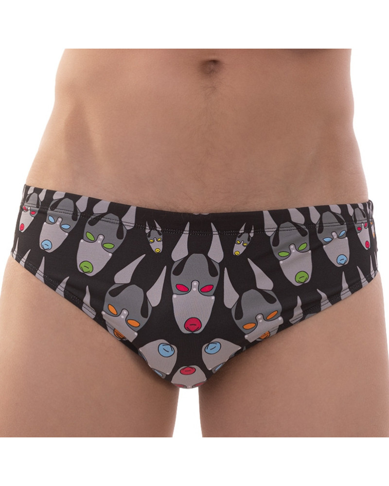 Slip de bain FETISH DOG Noir  Couleur principale:Noir