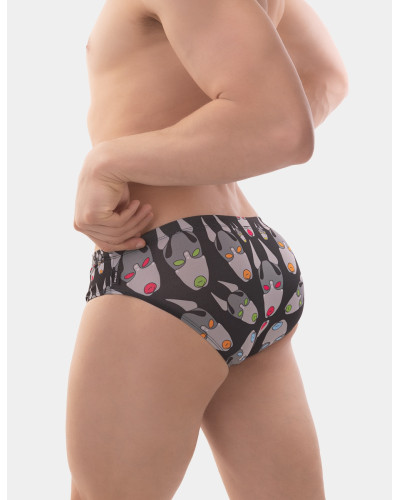 Slip de bain FETISH DOG Noir  Couleur principale:Noir