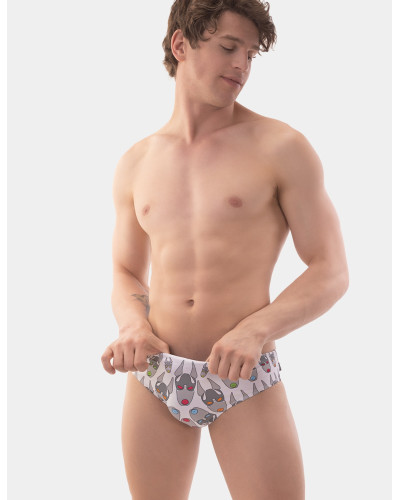 Slip de bain FETISH DOG Blanc  Couleur principale:Blanc