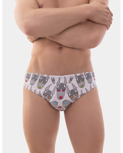 Slip de bain FETISH DOG Blanc  Couleur principale:Blanc