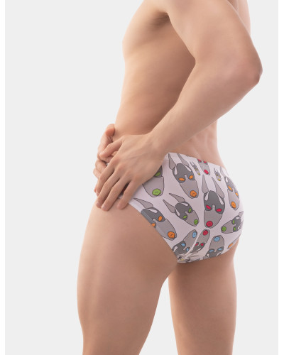 Slip de bain FETISH DOG Blanc  Couleur principale:Blanc