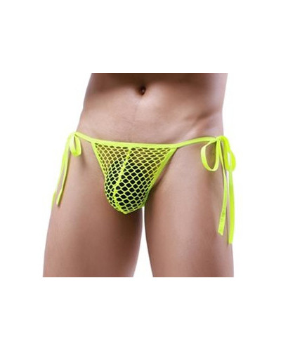 Slip Filet avec Cordons Net Loop Jaune fluo  Couleur principale:Jaune