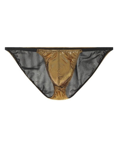 Slip sexy Shiny Line Doré  Couleur principale:Jaune