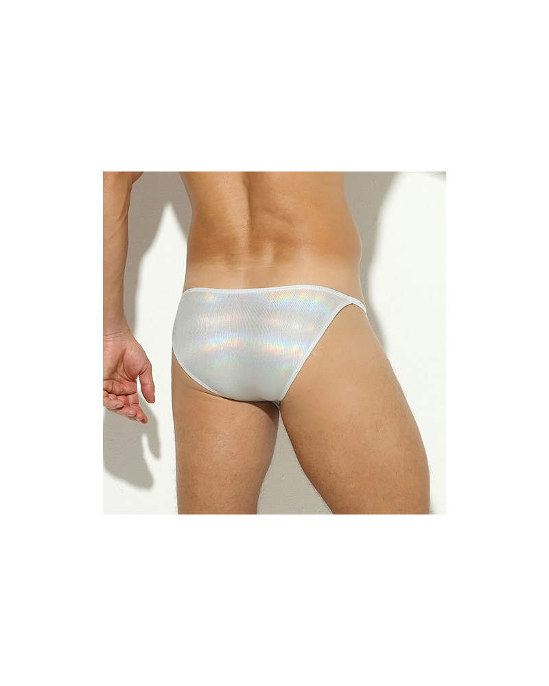 Slip sexy Shiny Line Argenté  Couleur principale:Gris