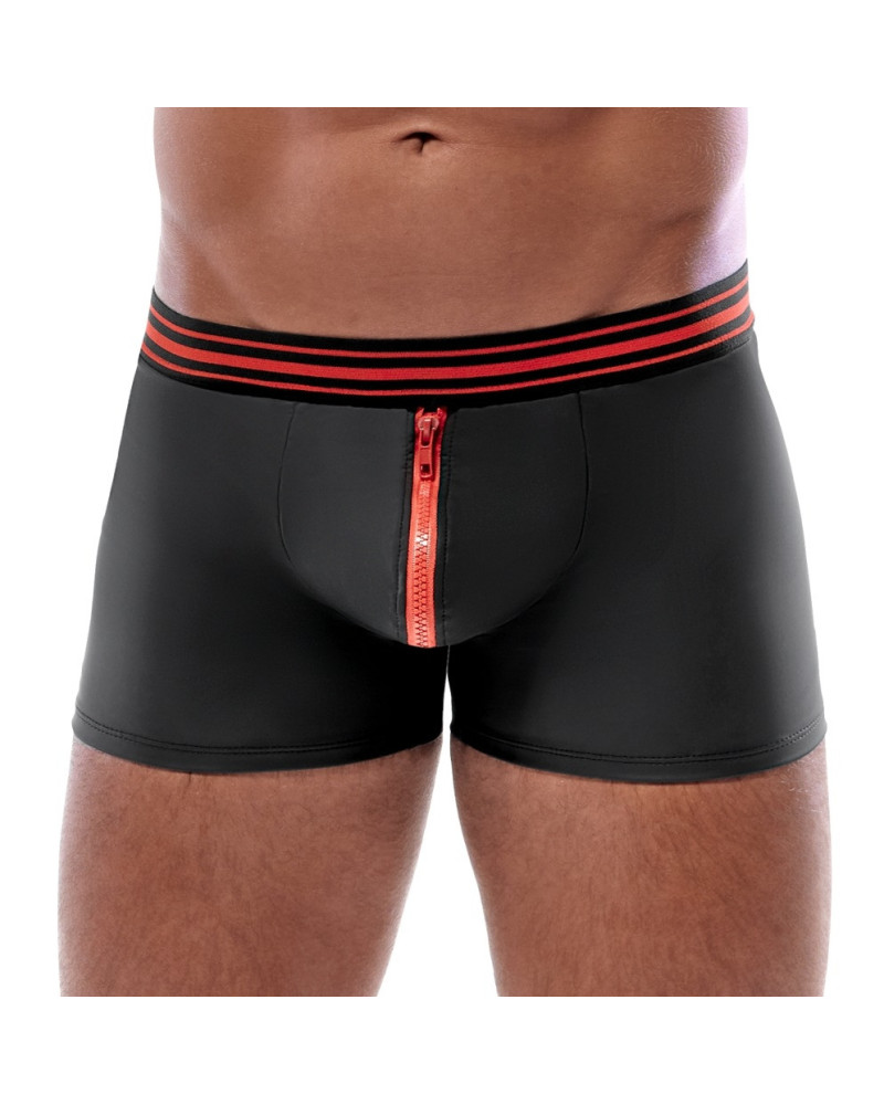 Boxer avec zip Tillio Noir-Rouge  Couleur principale:Noir Couleur secondaire:Rouge