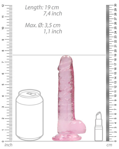 Gode Crystal Clear 14 x 3.5cm Rose 