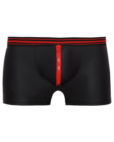 Boxer avec zip Tillio Noir-Rouge  Couleur principale:Noir Couleur secondaire:Rouge