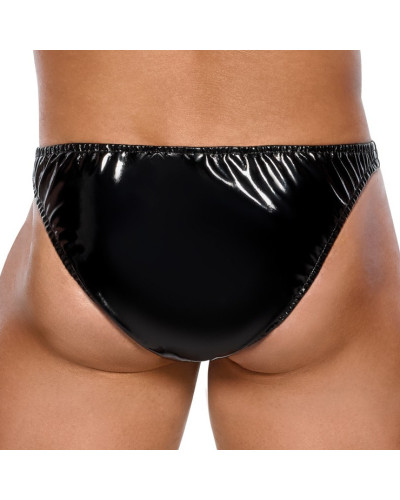 Slip sexy Vinyl Raft Noir-Argenté  Couleur principale:Noir Couleur secondaire:Gris