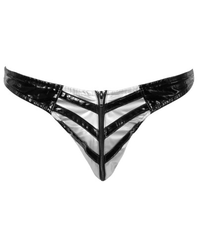 Slip sexy Vinyl Raft Noir-Argenté  Couleur principale:Noir Couleur secondaire:Gris