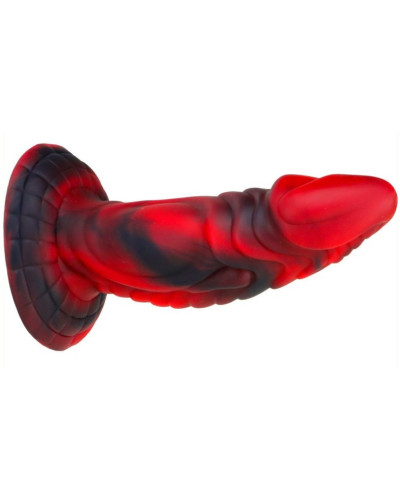 Gode monster Squax 18 x 5.5cm Noir-Rouge 