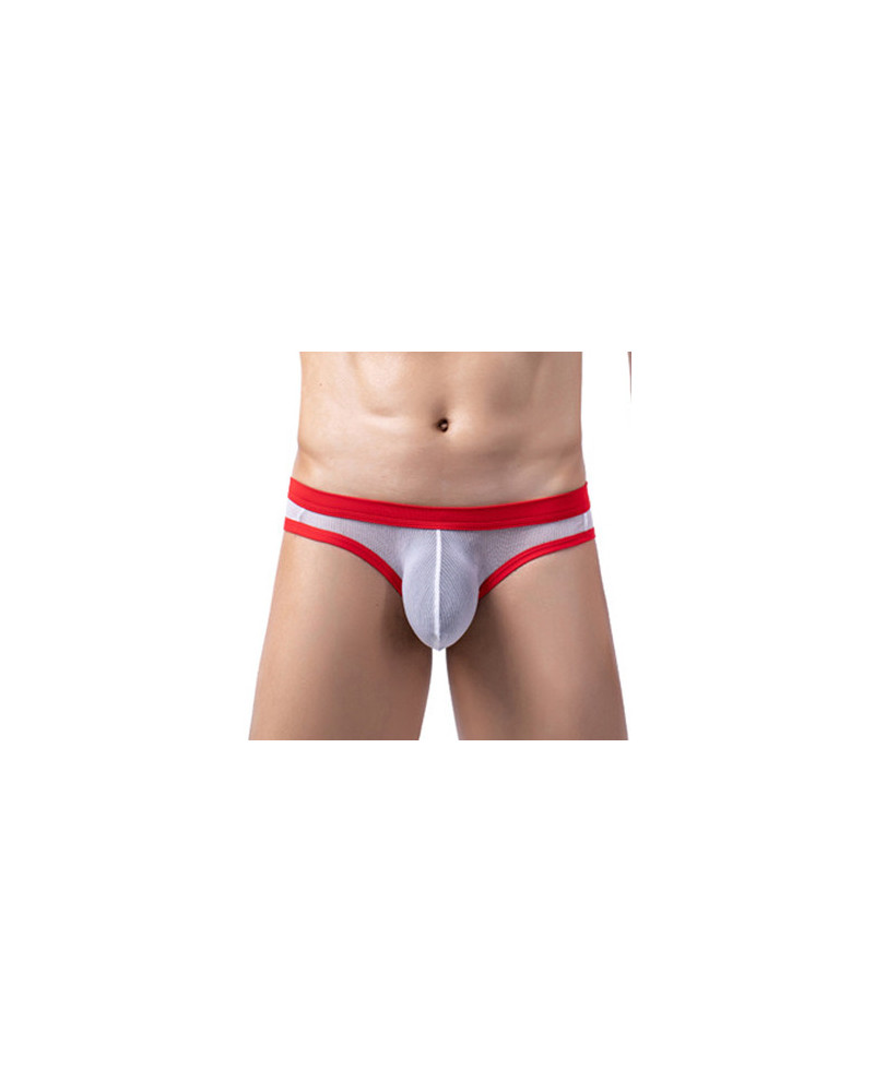 Slip Clipo Blanc-Rouge  Couleur principale:Blanc Couleur secondaire:Rouge