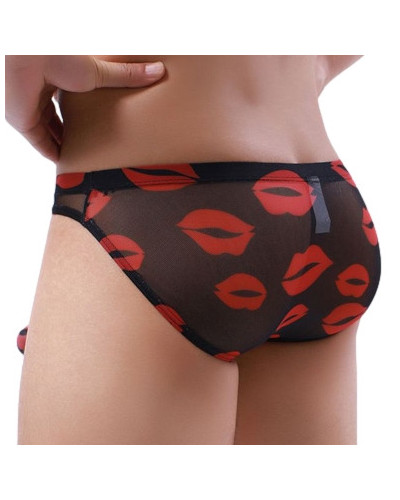 Slip Trompe Kiss Lips Noir  Couleur principale:Noir