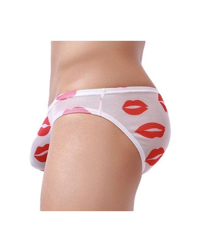 Slip sexy Kiss Lips Blanc  Couleur principale:Blanc