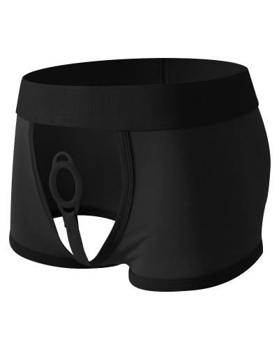 Boxer Ouvert avec Anneau Opcock Noir  Couleur principale:Noir