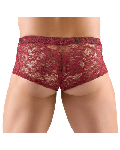 Boxer Dentelle FLINO Bordeaux  Couleur principale:Rouge