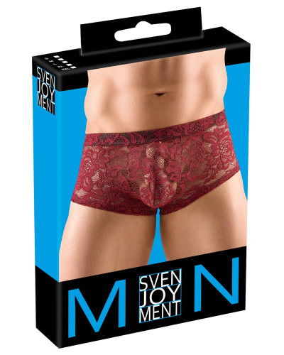 Boxer Dentelle FLINO Bordeaux  Couleur principale:Rouge