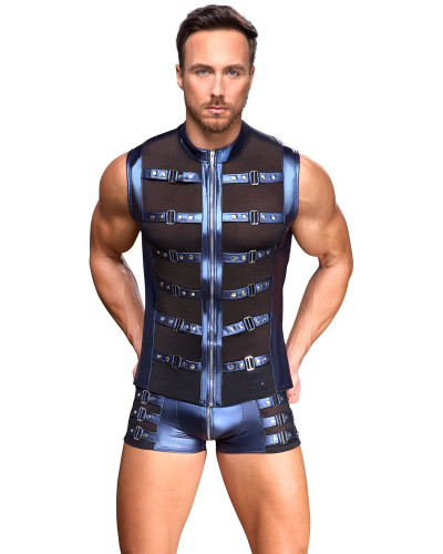 Boxer avec zip Eclino Bleu métallisé  Couleur principale:Bleu