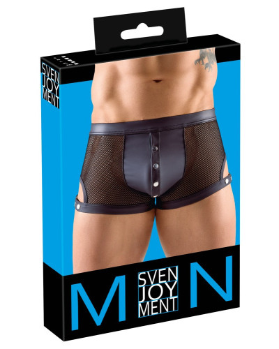 Boxer avec Pressions Tudeo Noir  Couleur principale:Noir