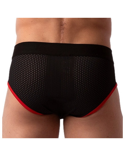Slip Sicile Noir-Rouge  Couleur principale:Noir Couleur secondaire:Rouge