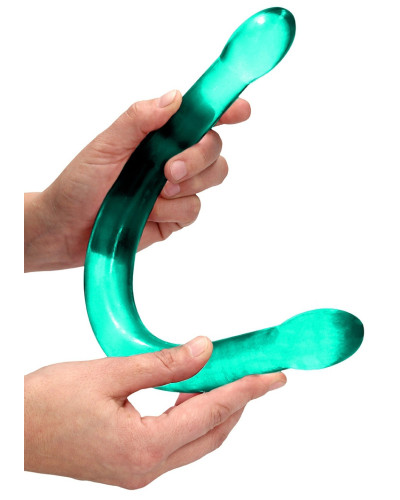 Double gode Crystal RealRock 42 x 3.2cm Vert 