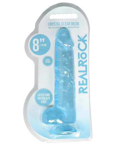 Gode Crystal Clear 16 x 4cm Bleu 