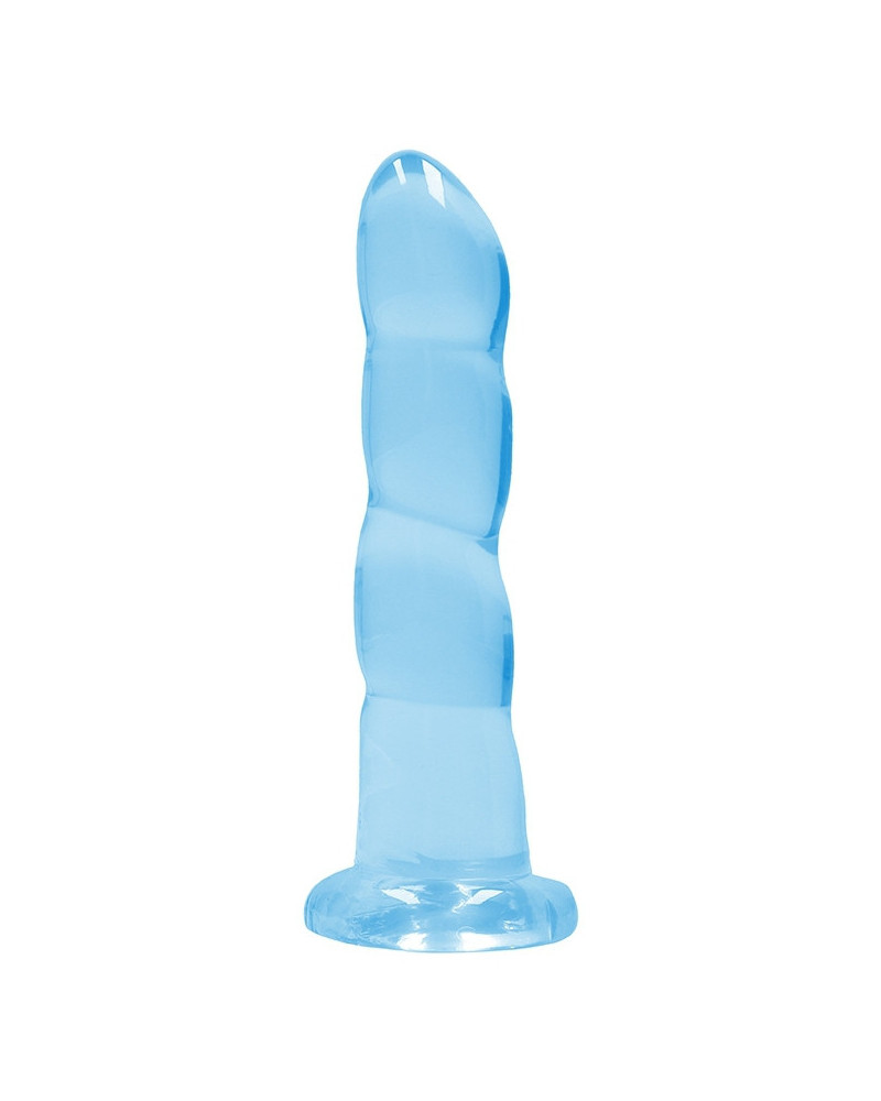 Gode Twist Crystal RealRock 16 x 4cm Bleu 
