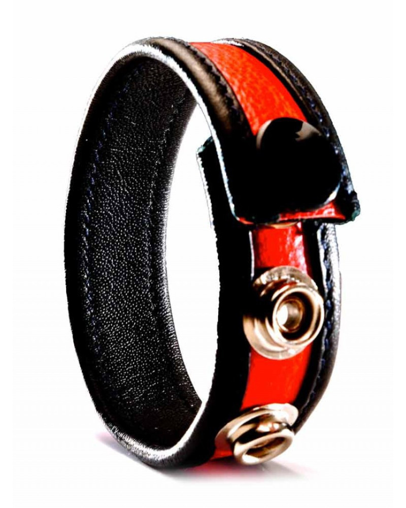 Cockring Cuir Rouge 