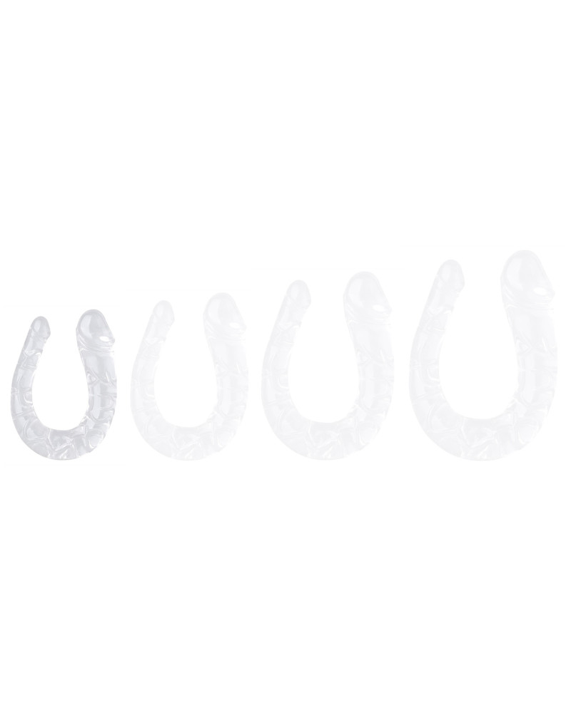 Double Gode Transparent U Jelly S 13.5 x 3cm 