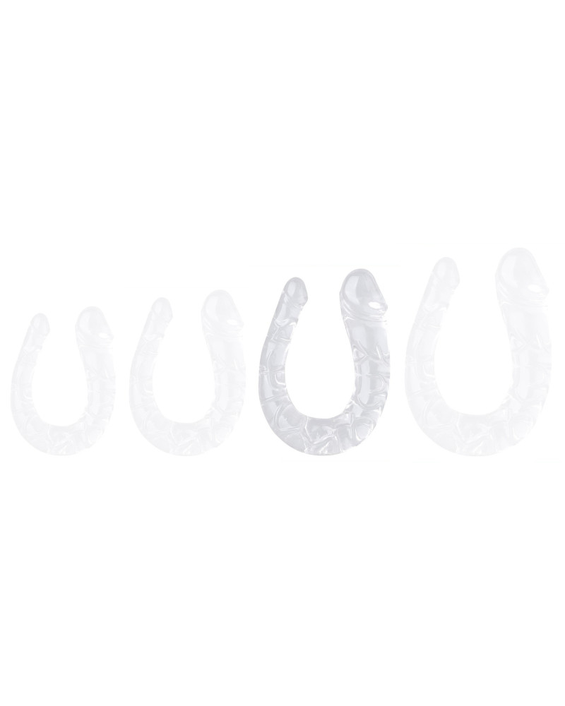 Double Gode transparent U Jelly L 17 x 4.5cm 