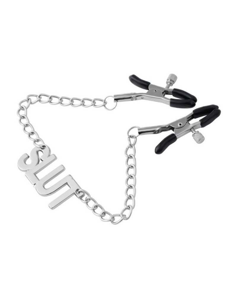 Pince-Tétons avec plaque Slut 38cm 