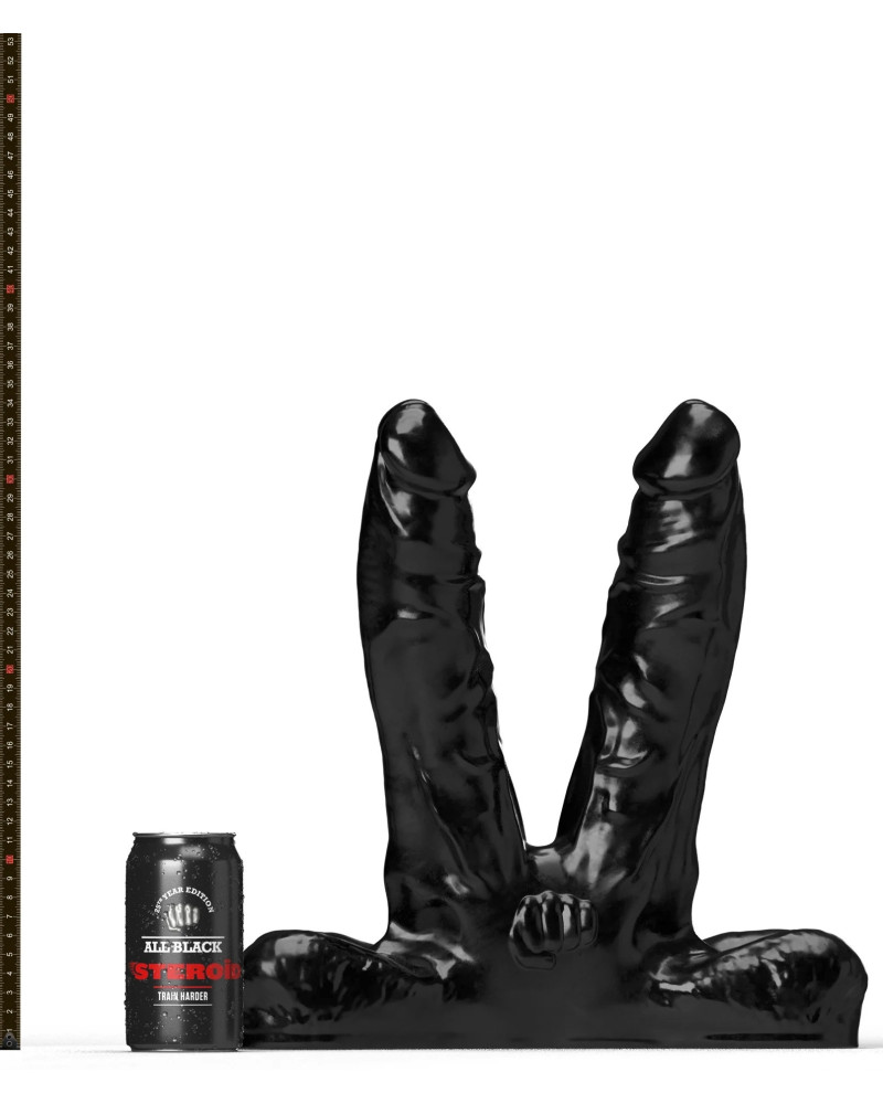 Double Gode ABS03 Teamwork All Black Steroïd 25 x 7cm 
