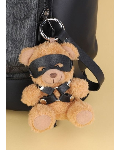 Ours Peluche Porte-Clés Beari Harness Noir 