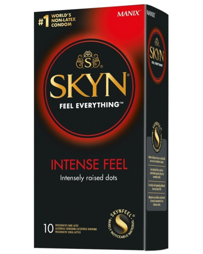 Préservatifs perlés sans latex Skyn Intense Feel x10 
