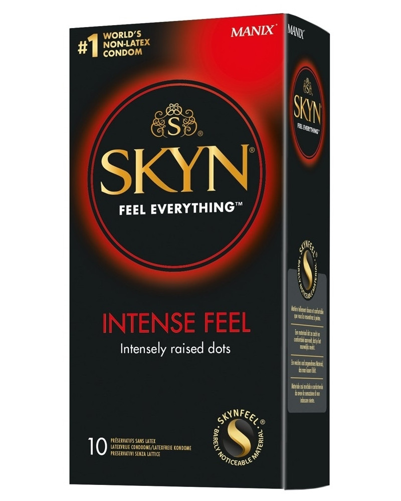 Préservatifs perlés sans latex Skyn Intense Feel x10 