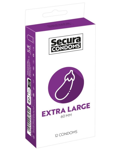 Préservatifs XXL en latex Extra Large x12 