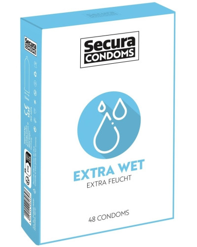 Préservatifs lubrifiés Extra Wet x48 