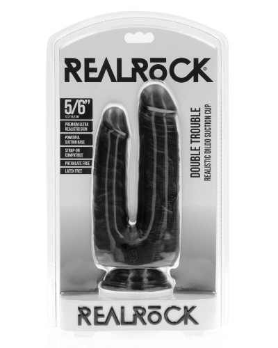 Double Gode Double Trouble 15 x 4.5cm Noir 