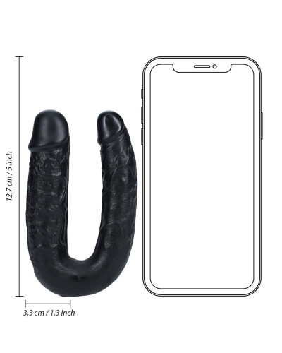 Double Gode U Shape 12 x 3cm Noir 
