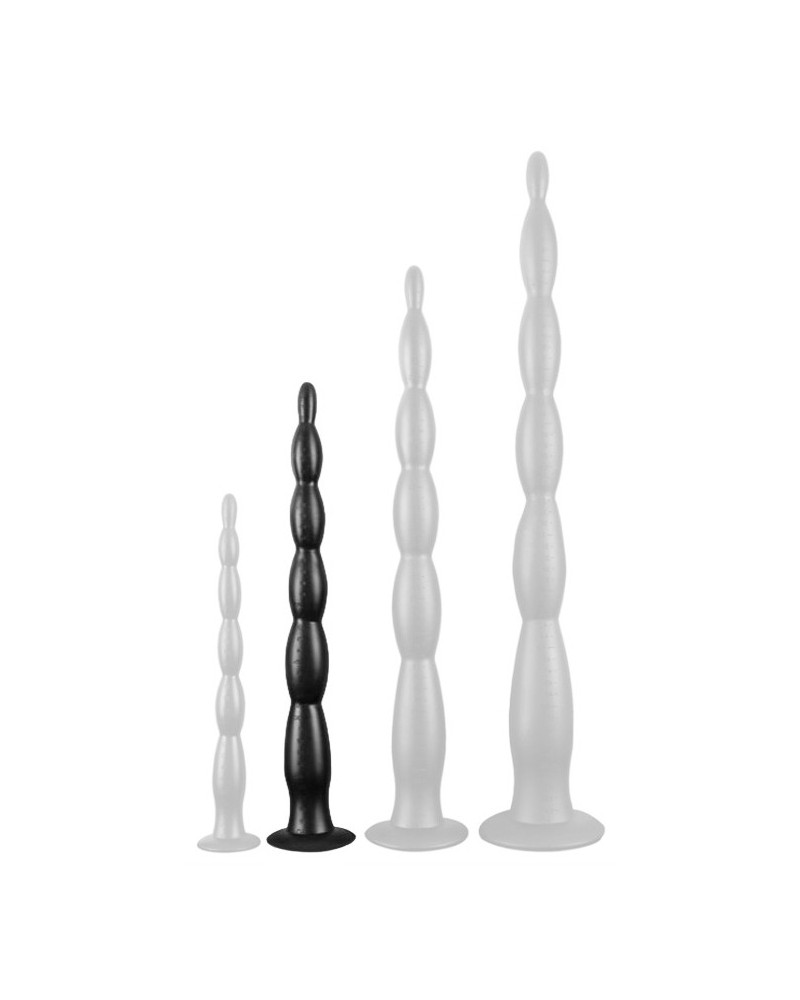 Gode long Scale Beads M 40 x 4cm Noir 