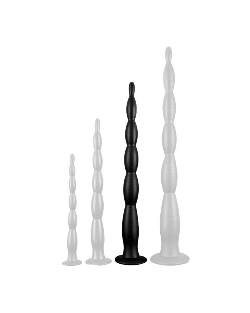 Gode long Scale Beads L 50 x 5cm Noir 