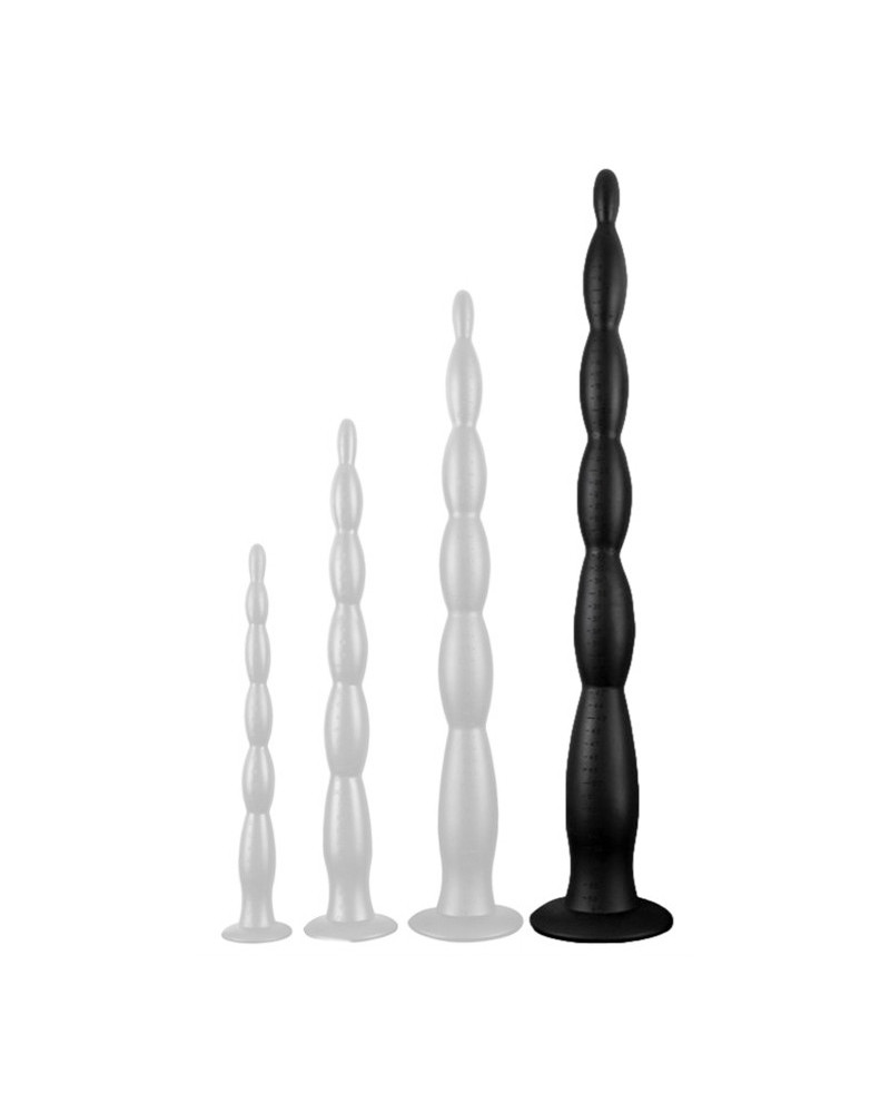 Gode long Scale Beads XL 60 x 6cm Noir 