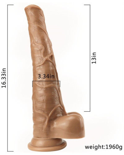 Gode StudHorse 32 x8cm Marron 