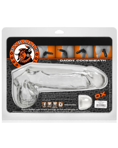 Gaine de pénis Daddy 20 x 6cm Transparente 