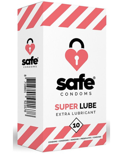 Préservatifs lubrifiés SUPER LUBE Safe x10 