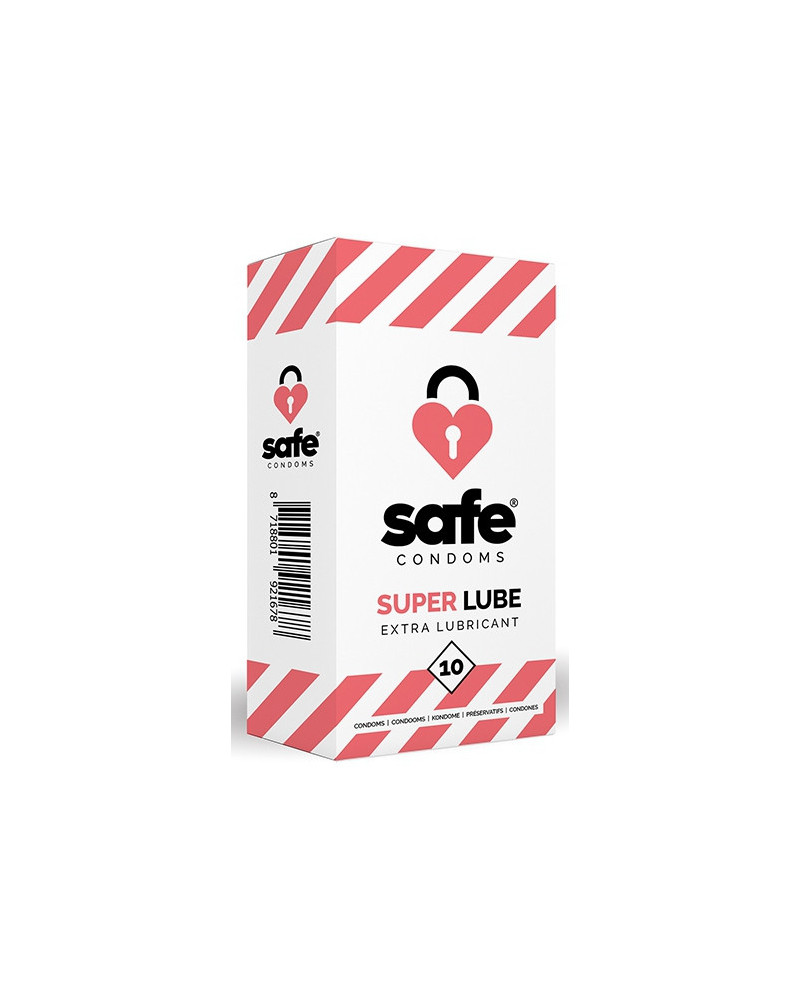 Préservatifs lubrifiés SUPER LUBE Safe x10 